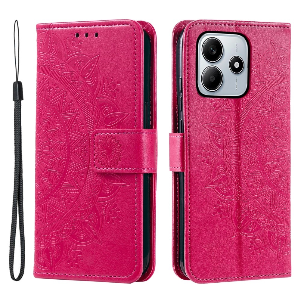 Mandala knižkové púzdro na Xiaomi Redmi Note 14 - rose