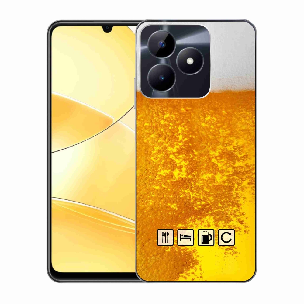 Gélový kryt mmCase na Realme C51/C53 - pivný motív 3