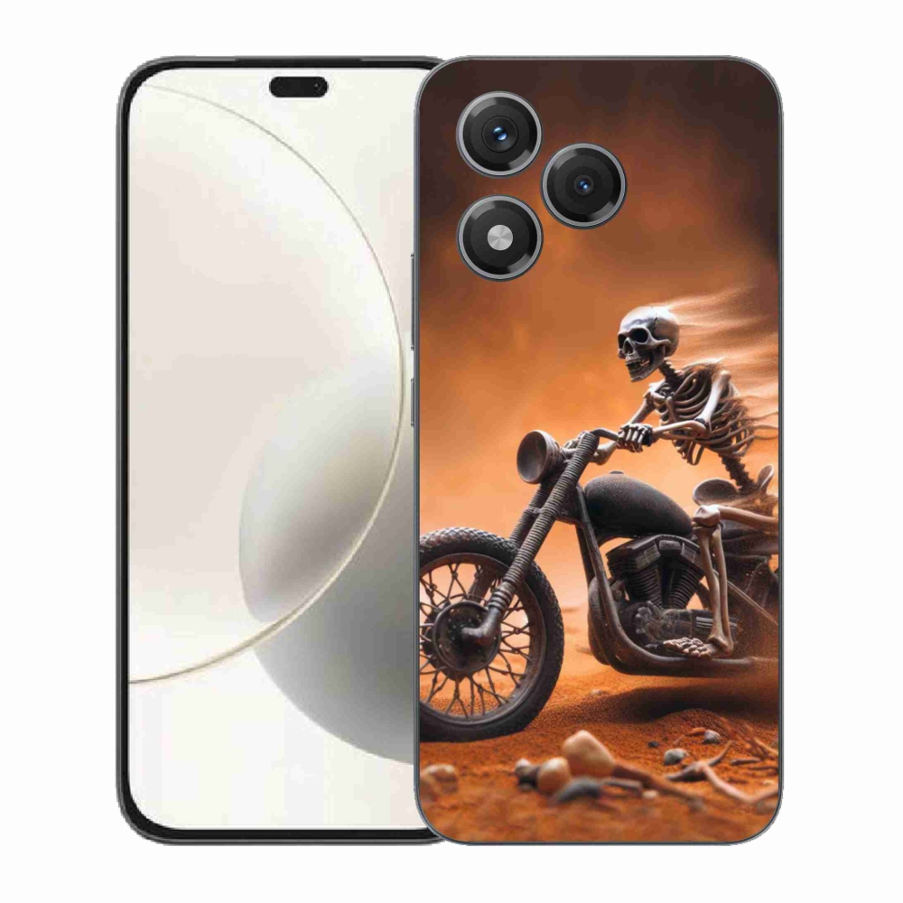 Gélový kryt mmCase na Honor 400 Lite - kostra na motorke