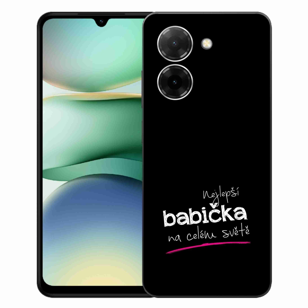 Gélový kryt mmCase na Xiaomi Redmi A5 (173.45x79.35x8.45mm) - najlepšia babička 4 čierne pozadie