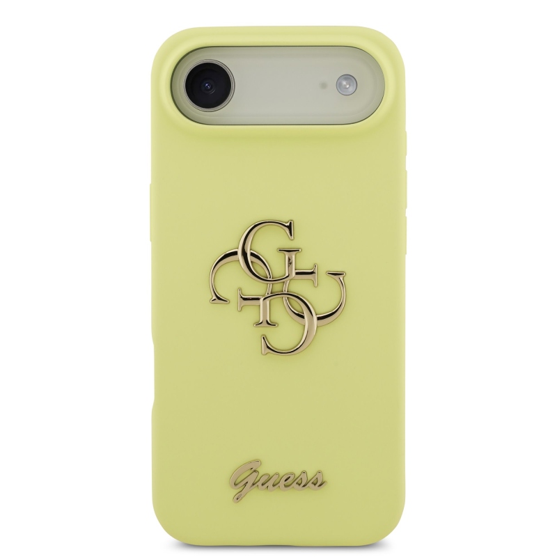 Guess Liquid Silicone 4G Metal Logo Zadný kryt pre iPhone Air Yellow