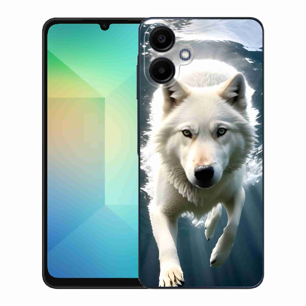 Gélový kryt mmCase na Samsung Galaxy A06 4G - biely vlk