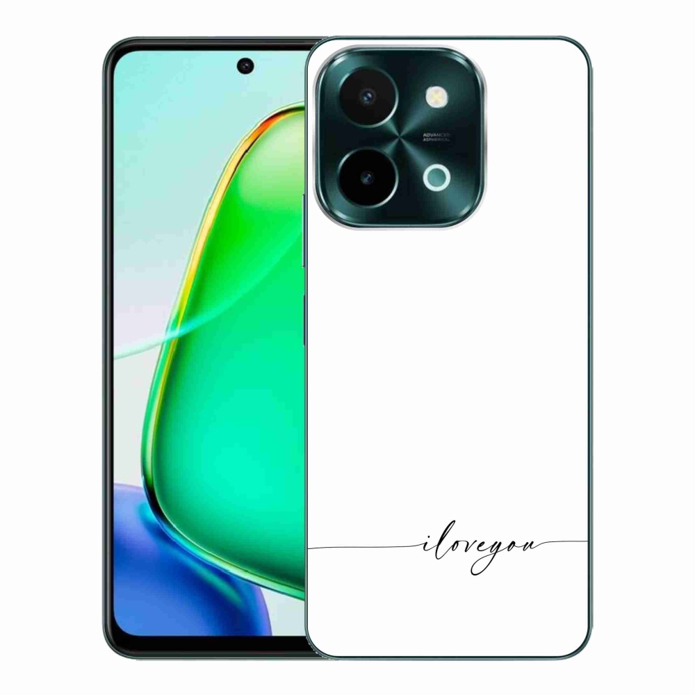 Gélový kryt mmCase na Vivo Y28 - I love you biele pozadie