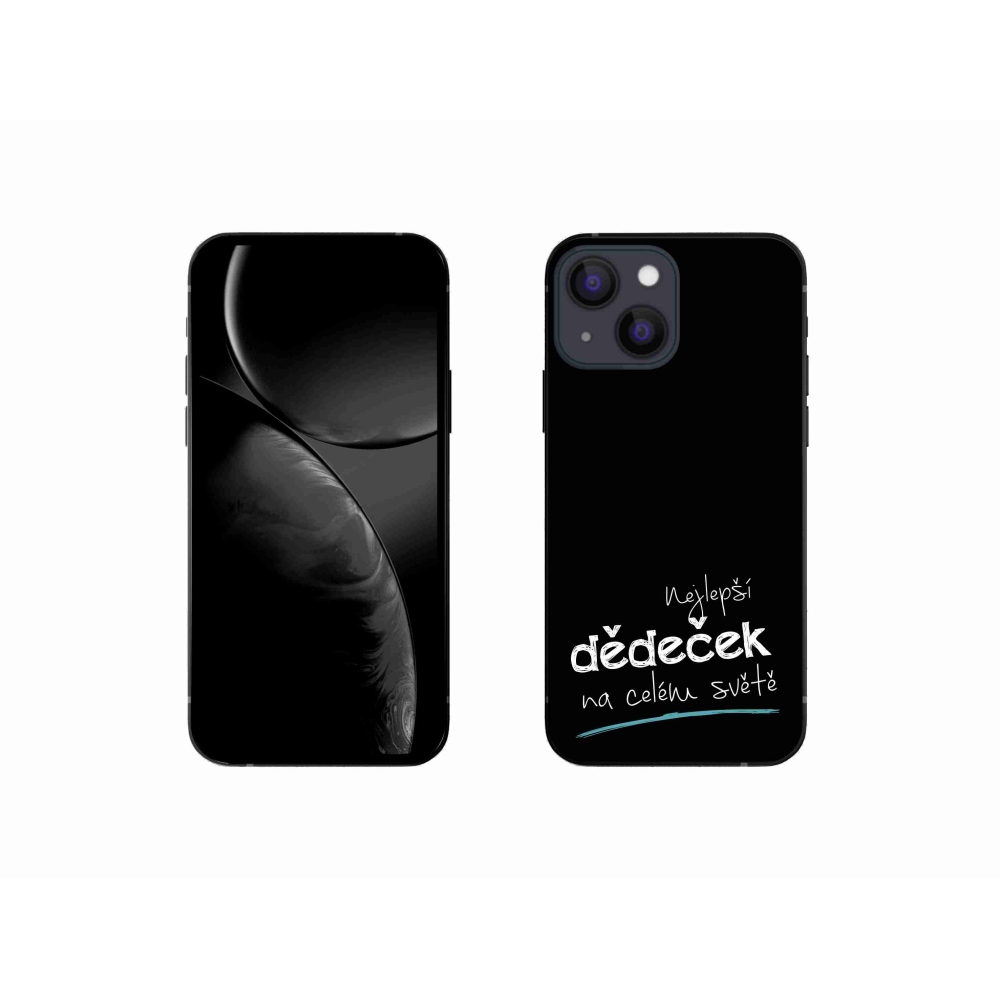 Gélový kryt mmCase na iPhone 13 mini 5.4 - najlepší dedko 3 čierne pozadie