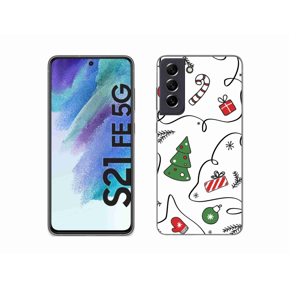 Gélový kryt mmCase na Samsung Galaxy S21 FE 5G - vianočné motívy