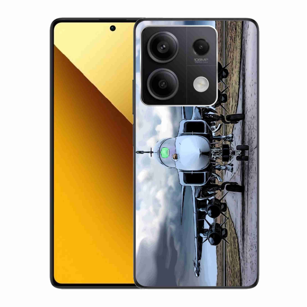 Gélový kryt mmCase na Xiaomi Redmi Note 13 5G - vojenské lietadlo