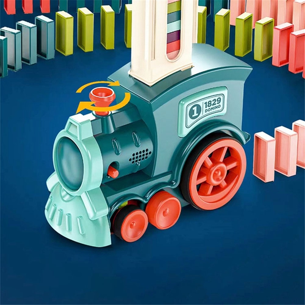 Elektrický vláčik na domino 60 ks so svetlom a zvukom