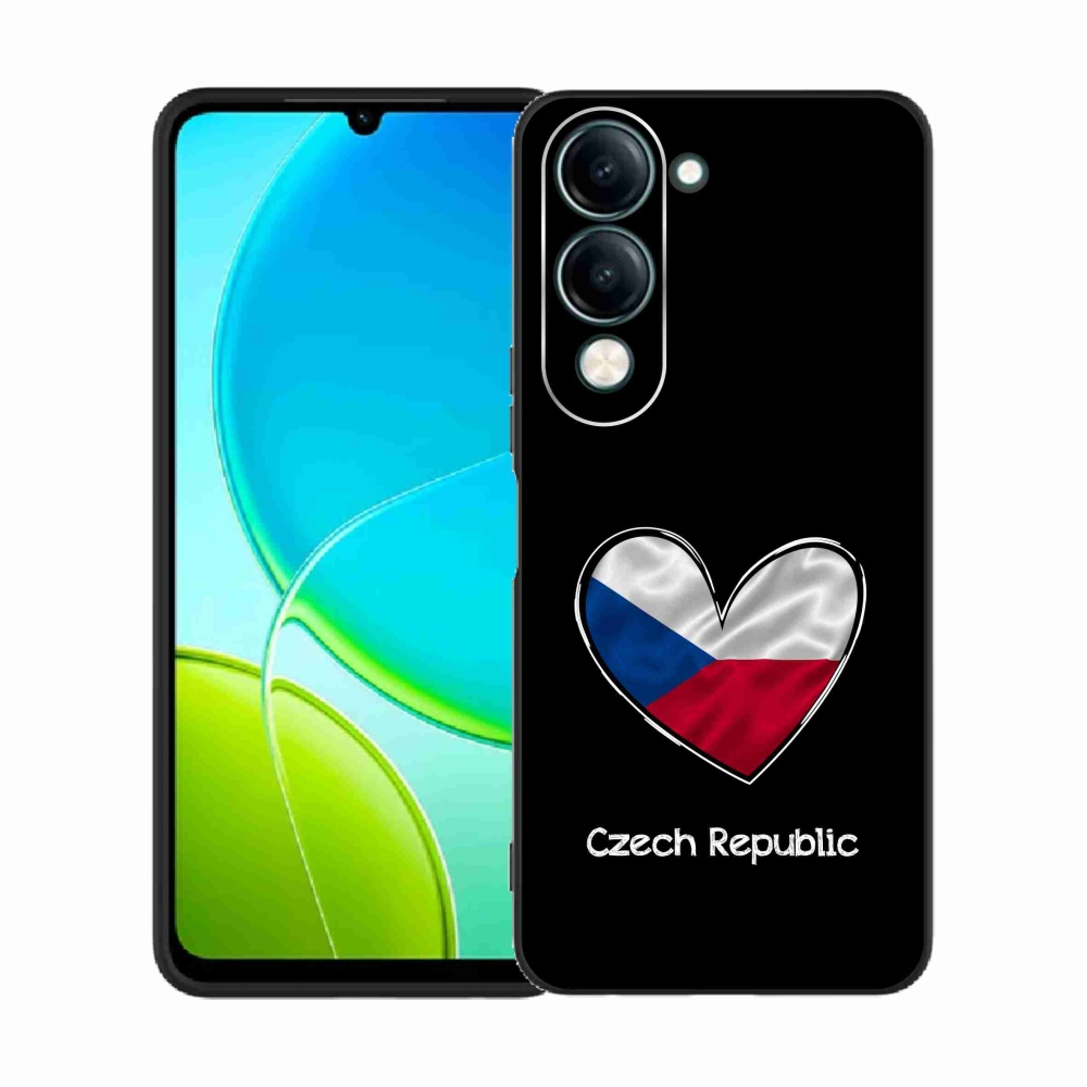 Gélový kryt mmCase na Vivo Y29s 5G - vlajka srdca čierne pozadie