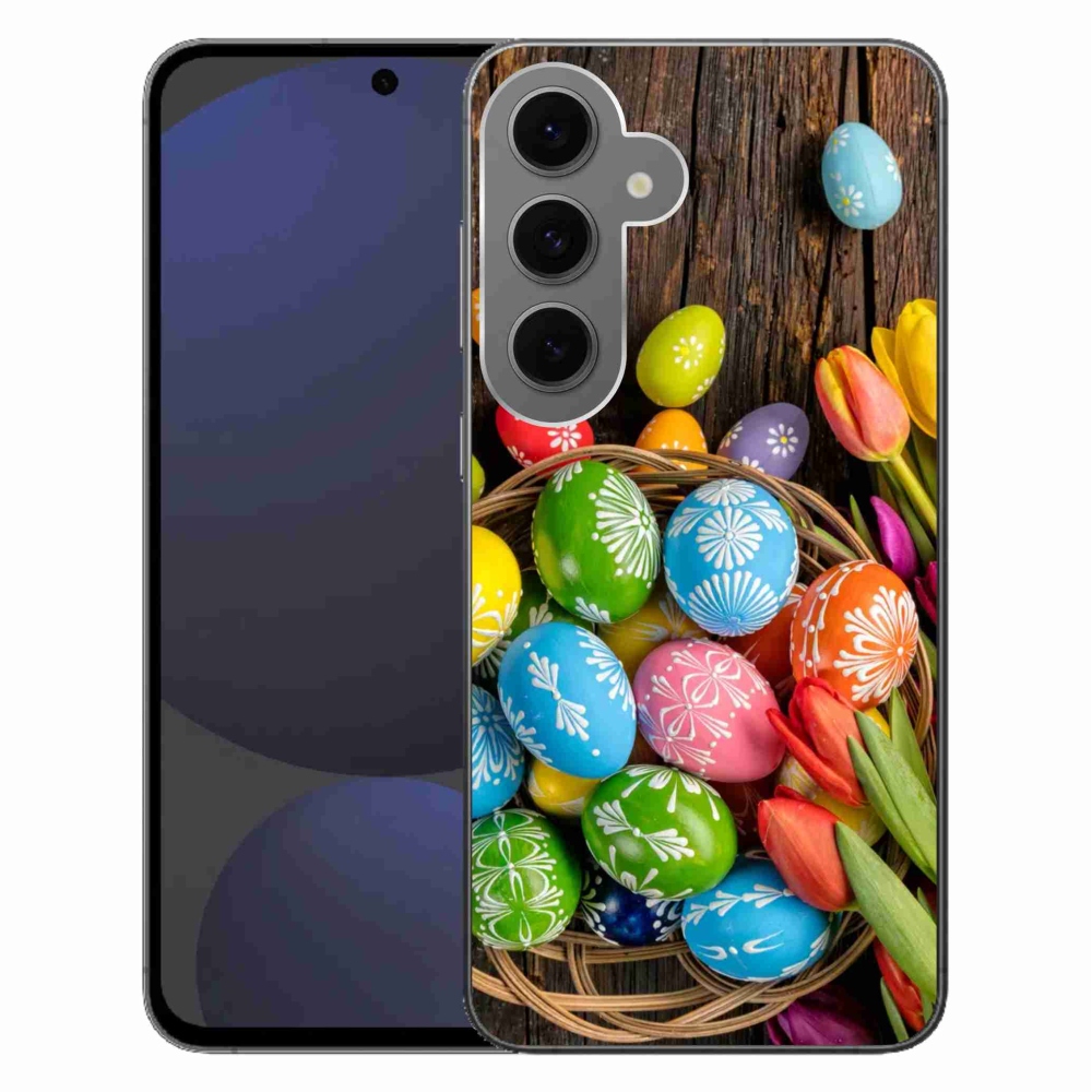 Gélový kryt mmCase na Samsung Galaxy S24 FE - veľkonočné vajíčka