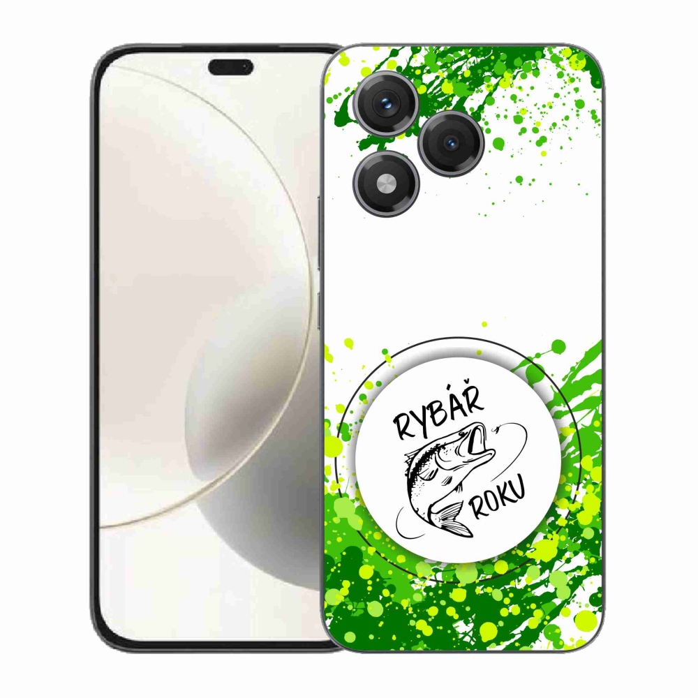 Gélový kryt mmCase na Honor 400 Lite - rybár roku biele pozadie