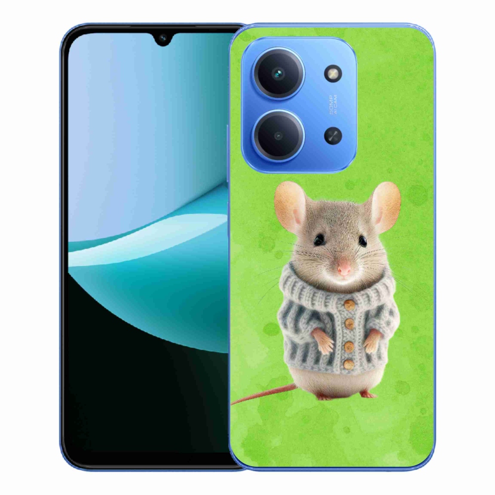 Gélový kryt mmCase na Xiaomi Redmi 15C 4G/5G (173mm) - myška vo svetri