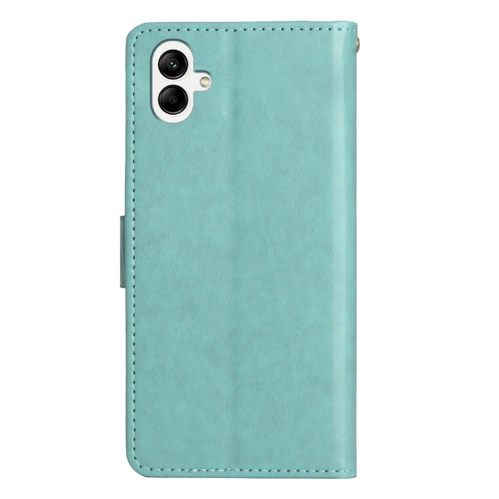Flowers knižkové púzdro na Samsung Galaxy A06 4G - modrozelené