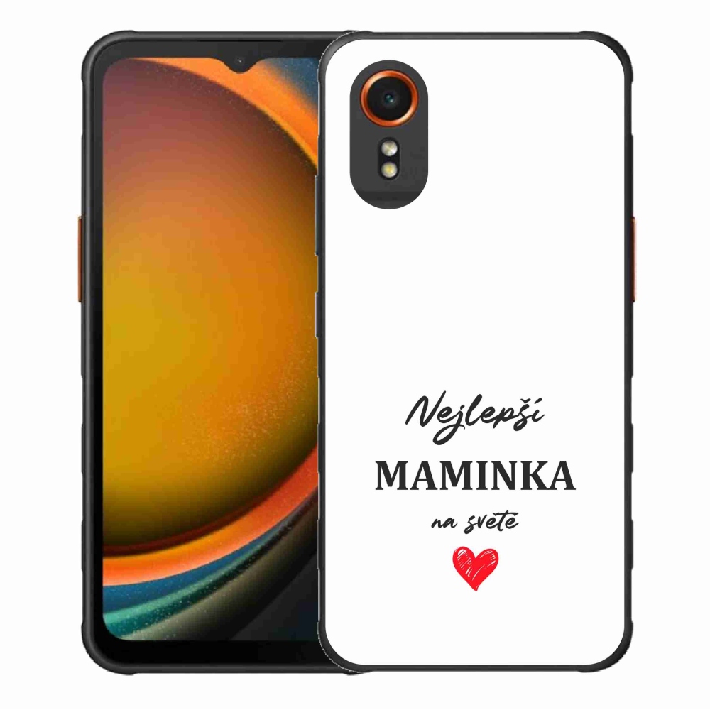 Gélový kryt mmCase na Samsung Galaxy Xcover 7 - najlepšia mamička 1 biele pozadie