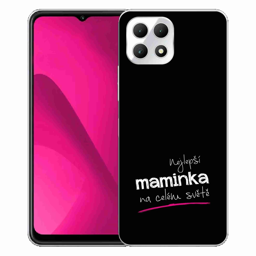 Gélový kryt mmCase na T-Mobile T Phone 2 - najlepšia mamička 4 čierne pozadie