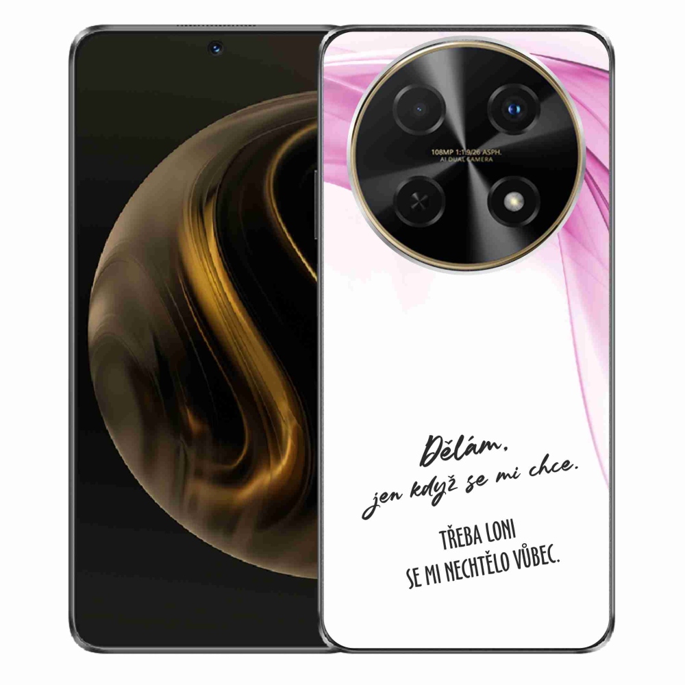 Gélový kryt mmCase na Huawei Nova 12i - vtipný text 12 biele pozadie