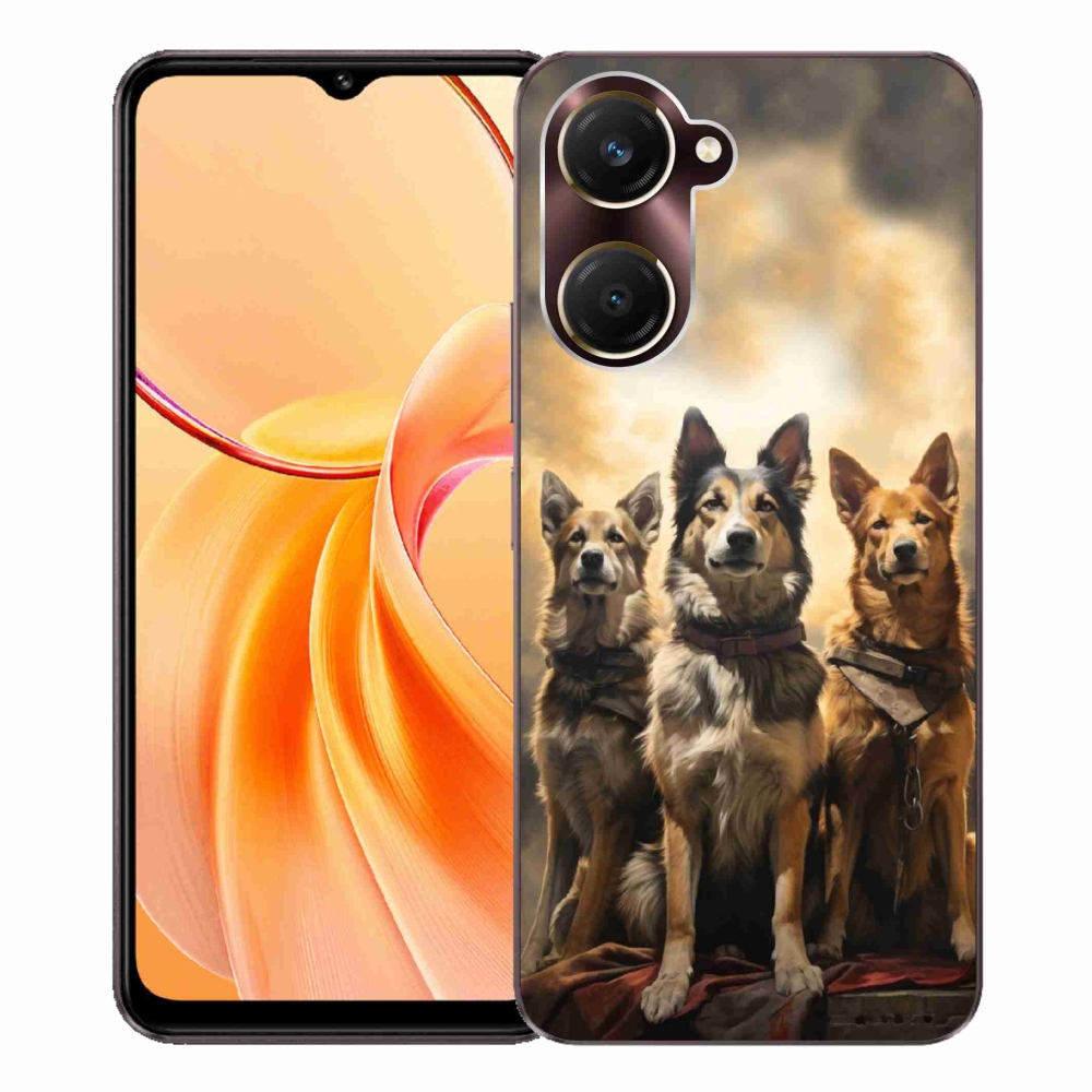 Gélový kryt mmCase na Vivo Y28s 5G - tri psy
