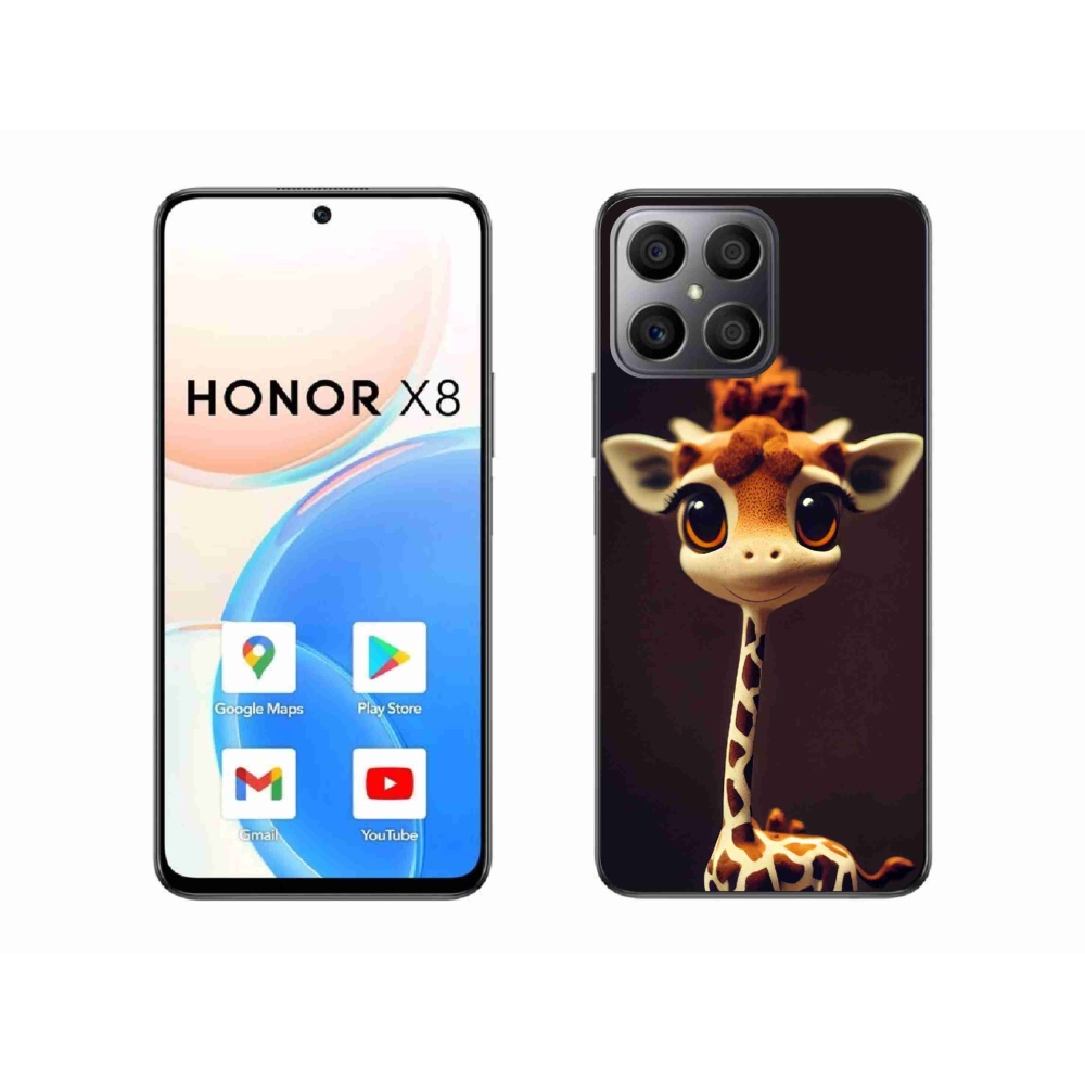 Gélový kryt mmCase na Honor X8 - malá žirafa