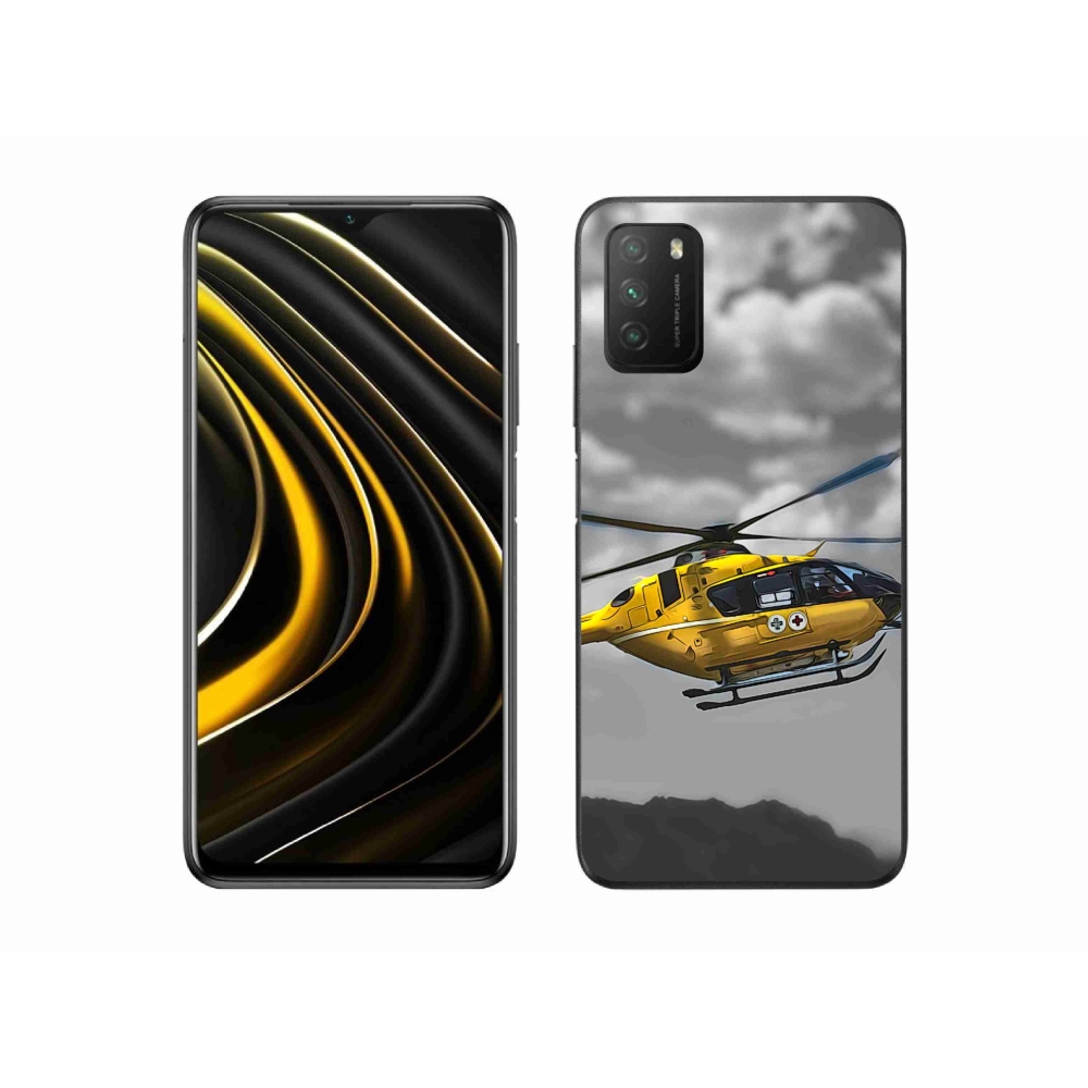 Gélový kryt mmCase na Xiaomi Poco M3 - žltá helikoptéra