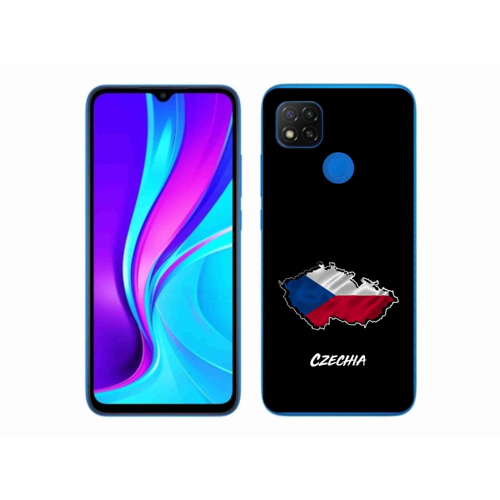 Gélový kryt mmCase na Xiaomi Redmi 9C - Czechia čierne pozadie