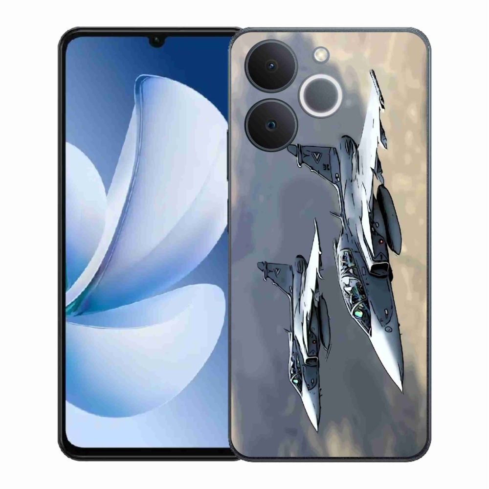 Gélový kryt mmCase na Realme Note 70T - stíhačky