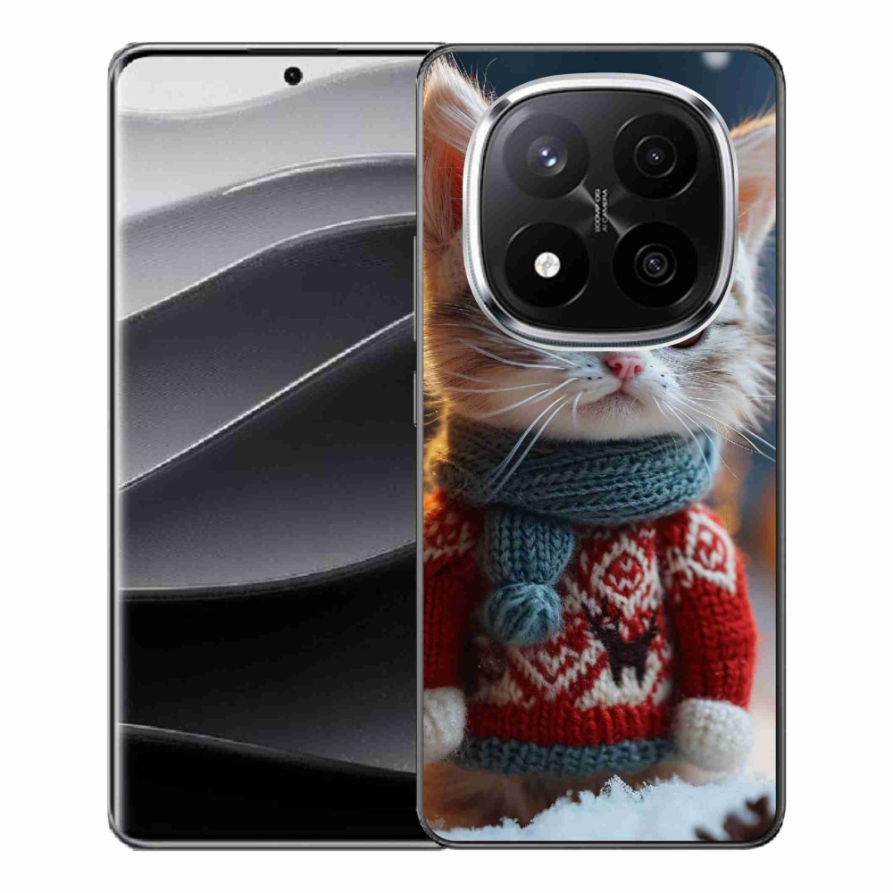 Gélový kryt mmCase na Xiaomi Redmi Note 14 Pro+ 5G - mačiatko vo svetri