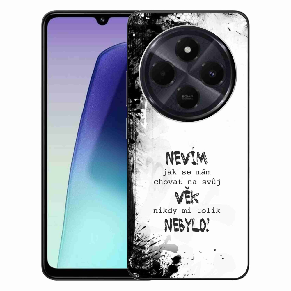 Gélový kryt mmCase na Xiaomi Redmi 14C/Poco C75 - vtipný text 14 biele pozadie