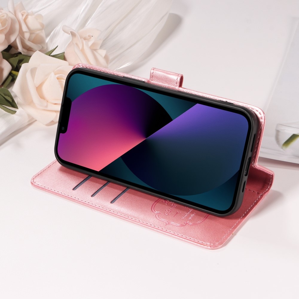 Flowery knižkové púzdro na Xiaomi Redmi A5 - ružové