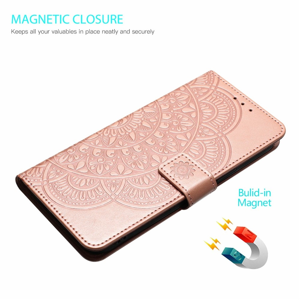 Mandala knižkové púzdro na Xiaomi 15T Pro - ružovozlaté