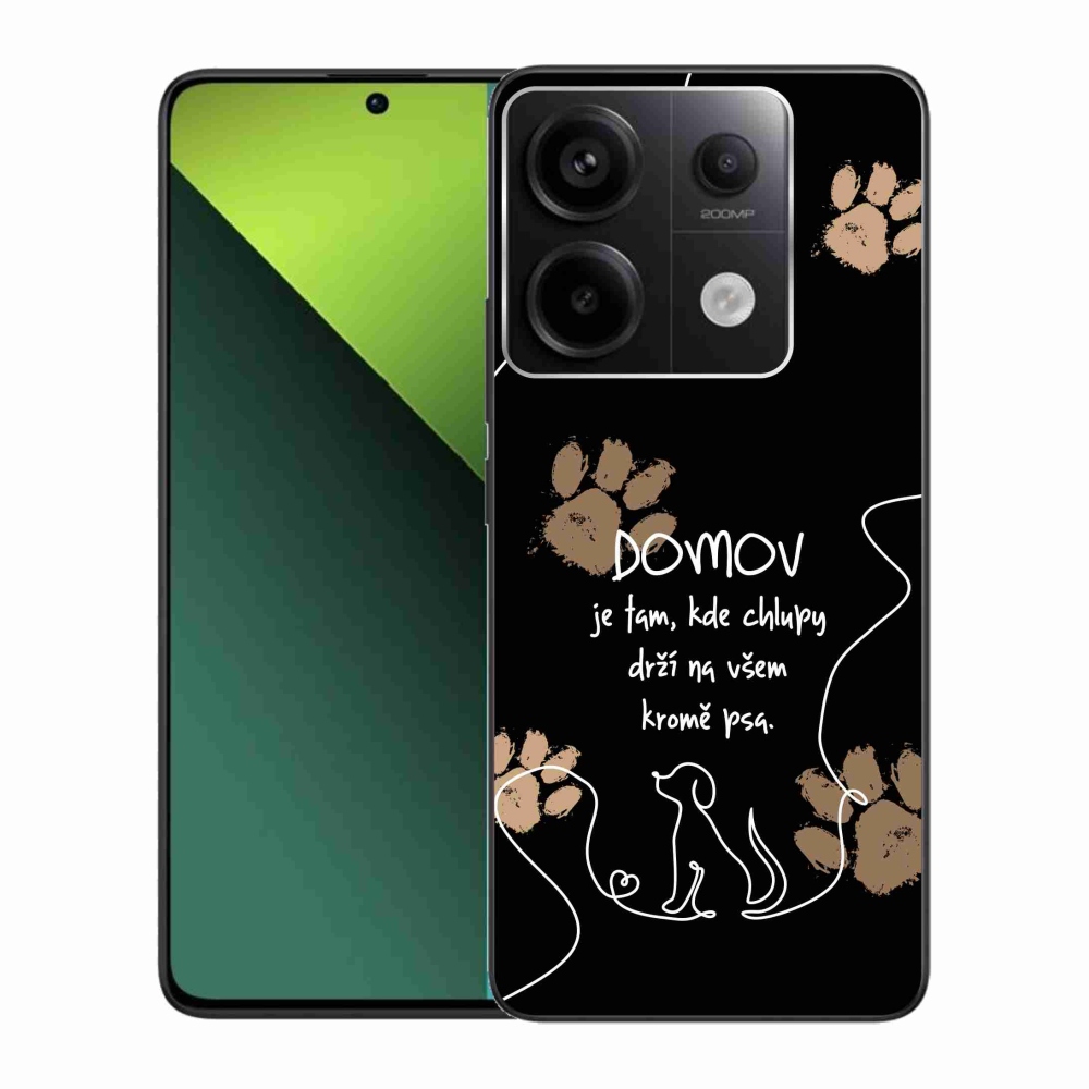 Gélový kryt mmCase na Xiaomi Redmi Note 13 Pro 5G/Poco X6 5G - psí motív čierne pozadie