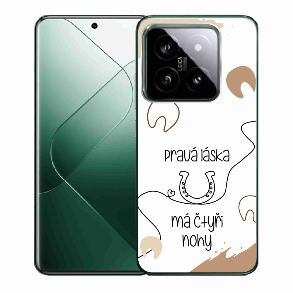 Gélový kryt mmCase na Xiaomi 14 - konský motív biele pozadie