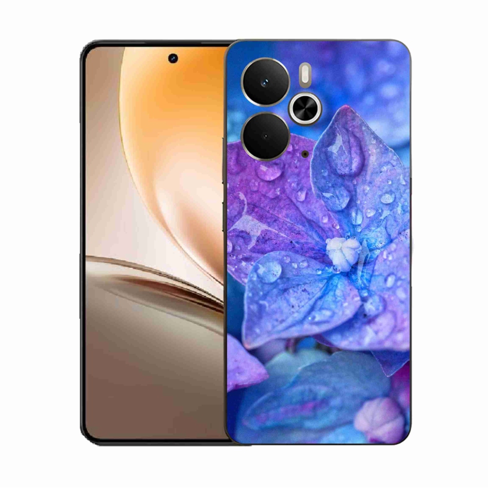 Gélový kryt mmCase na Realme 14 5G - fialový kvet