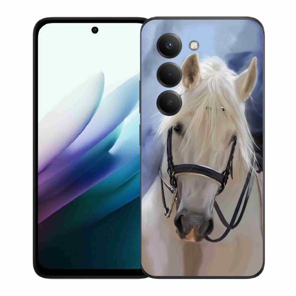 Gélový kryt mmCase na Xiaomi Redmi 15 4G/5G (171mm) - biely kôň