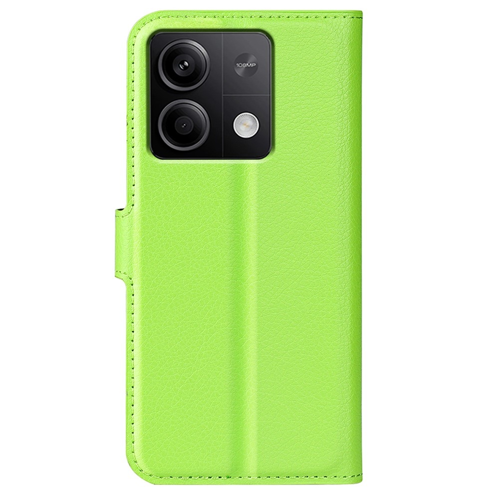 Litchi knižkové púzdro na Xiaomi Redmi Note 13 5G - zelené