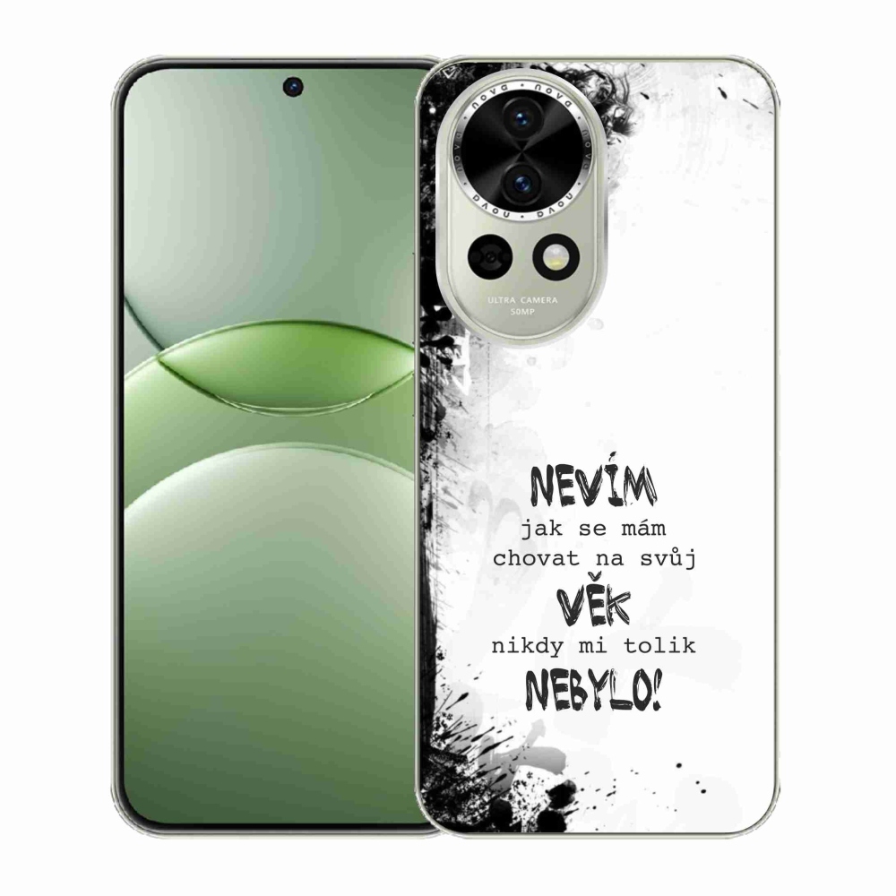 Gélový kryt mmCase na Huawei Nova 13 5G - vtipný text 14 biele pozadie