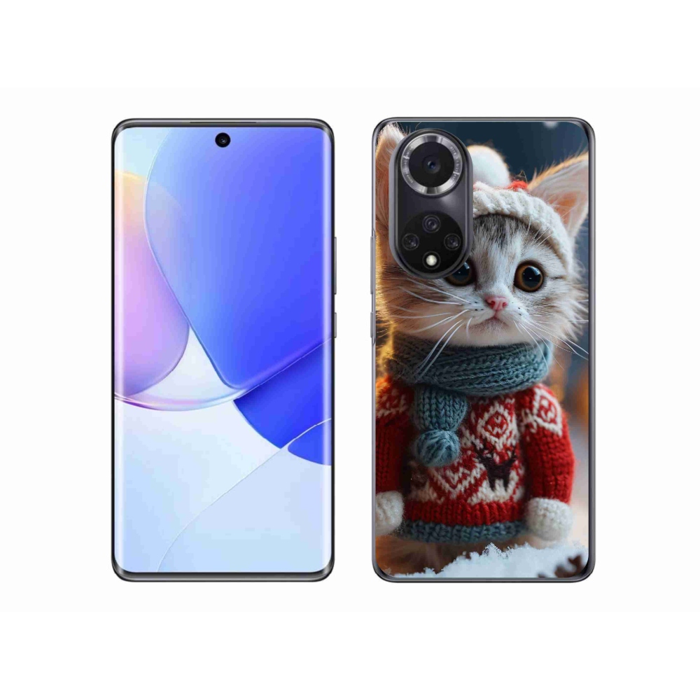 Gelový kryt mmCase na Huawei Nova 9 - kotě ve svetru