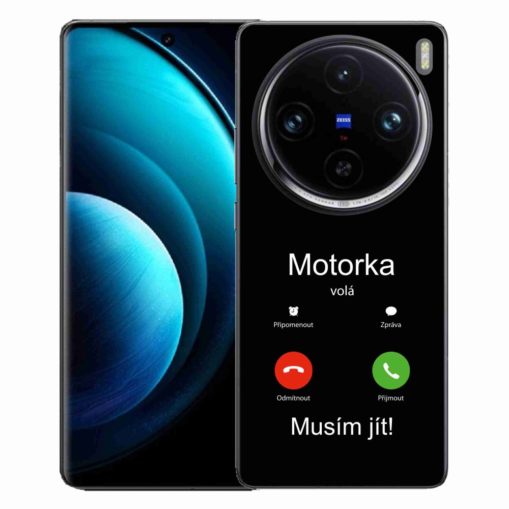 Gélový kryt mmCase na Vivo X100 Pro 5G - motorka volá čierne pozadie