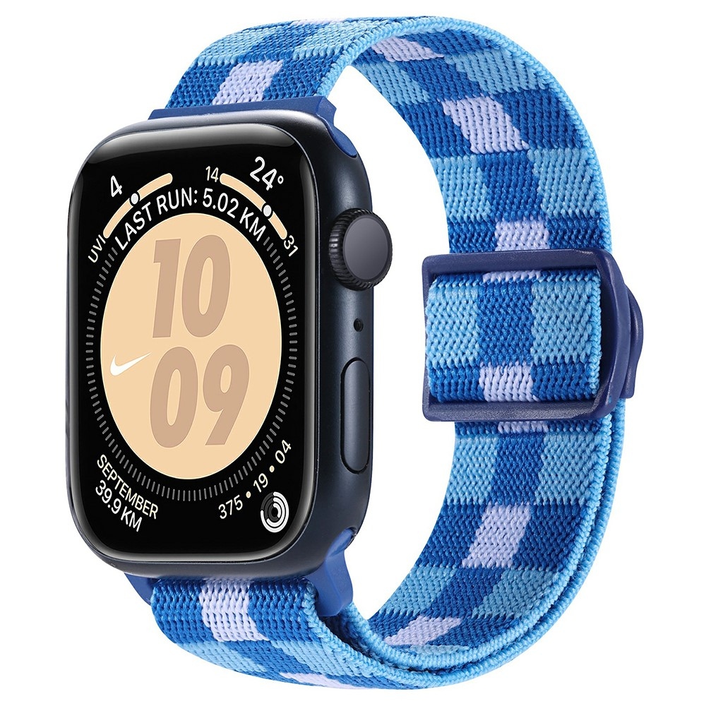 Gradient nylonový remienok na Apple Watch Ultra/Ultra 2 49mm/SE/SE 2022/2023 44mm/9/8/7 45mm/6/5/4 44mm/3/2/1 42 mm - modré kocky