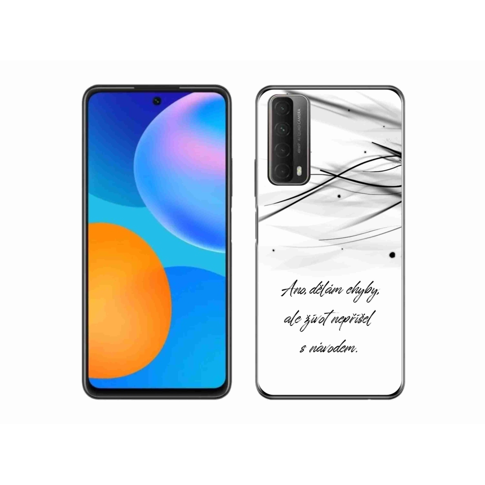 Gélový kryt mmCase na Huawei P Smart (2021) - citát biele pozadie