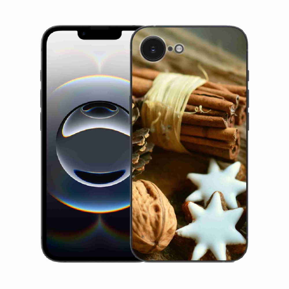 Gélový kryt mmCase na iPhone 16e - škorica a perníčky