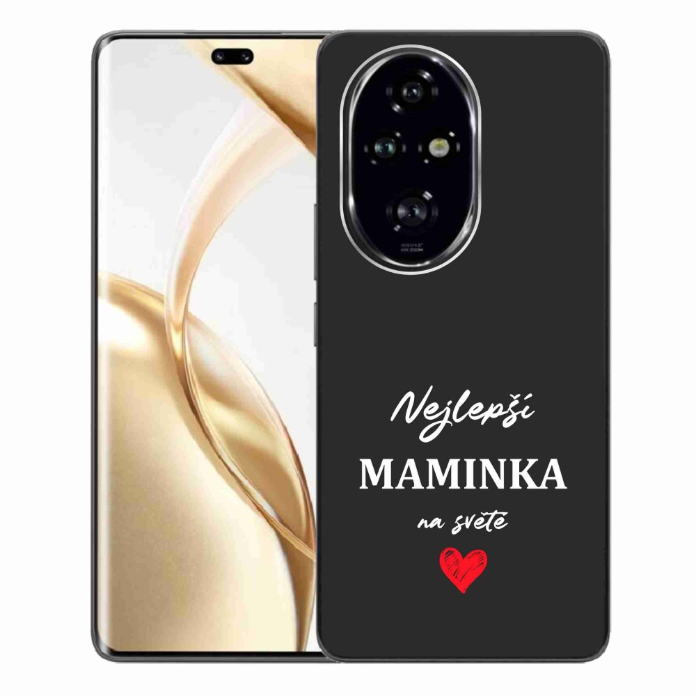 Gélový kryt mmCase na Honor 200 Pro 5G - najlepšia mamička 1 čierne pozadie