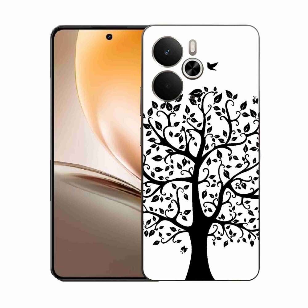 Gélový kryt mmCase na Realme 14 5G - čiernobiely strom