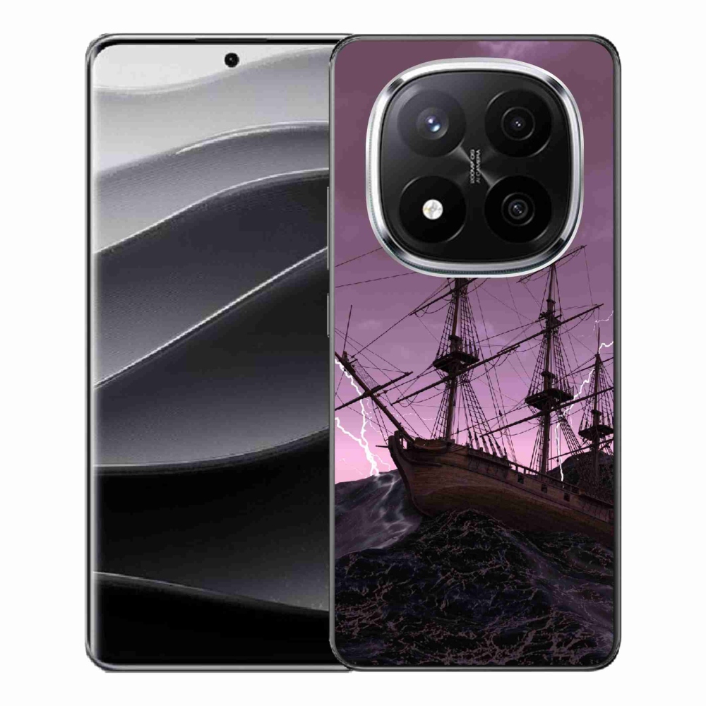 Gélový kryt mmCase na Xiaomi Redmi Note 14 Pro+ 5G - loď v búrke