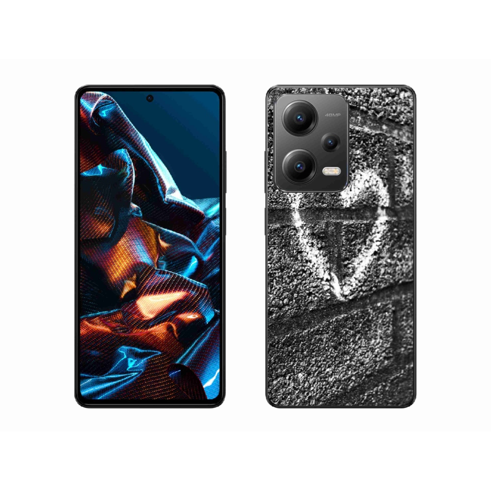 Gélový kryt mmCase na mobil Xiaomi Redmi Note 12 Pro 5G - srdce na stene
