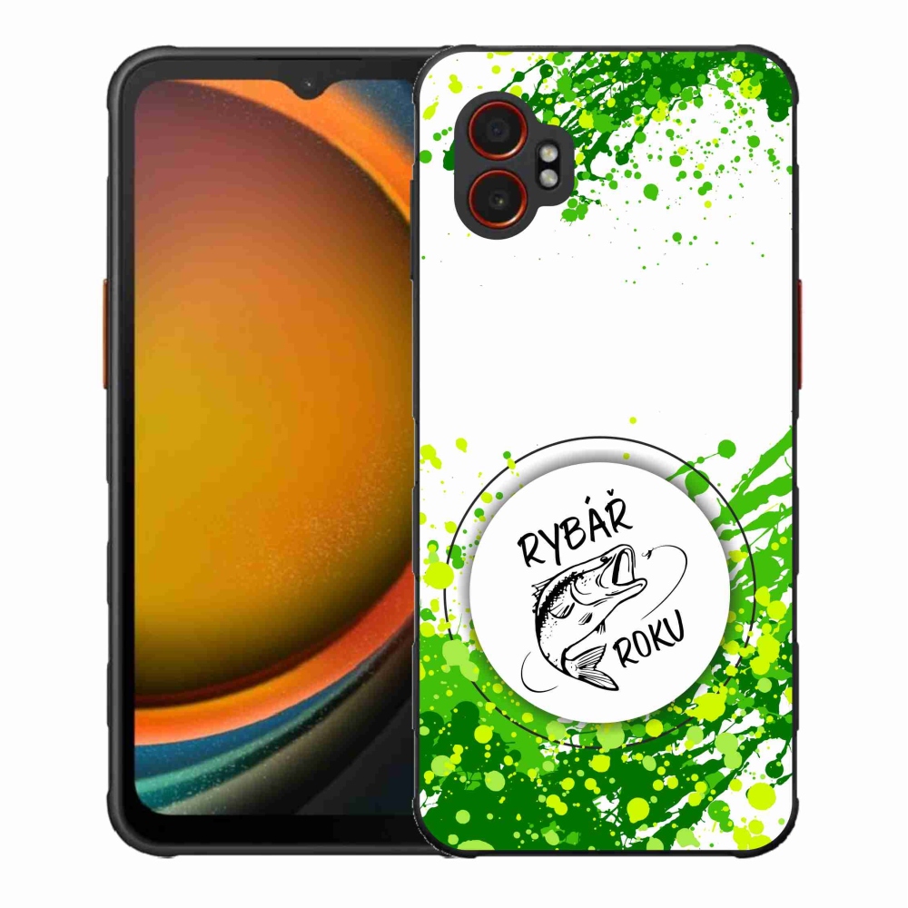 Gélový kryt mmCase na Samsung Galaxy Xcover 7 Pro - rybár roka biele pozadie