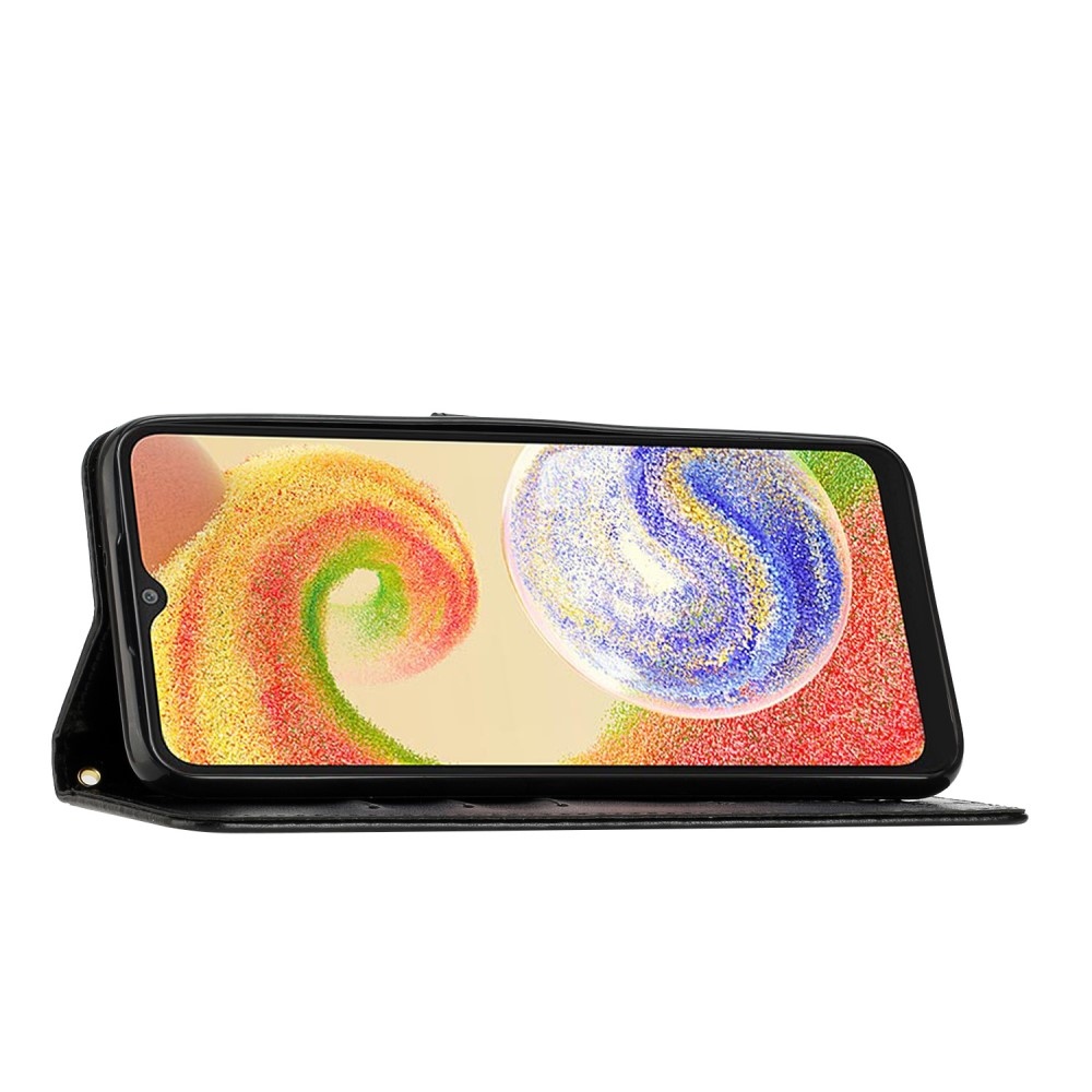 Flowers knižkové púzdro na Samsung Galaxy A06 4G - čierne