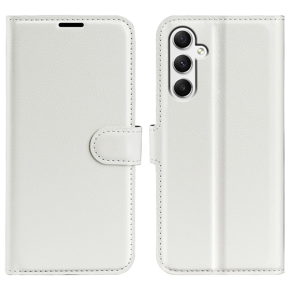 Litchi knižkové púzdro na Samsung Galaxy A35 5G - biele