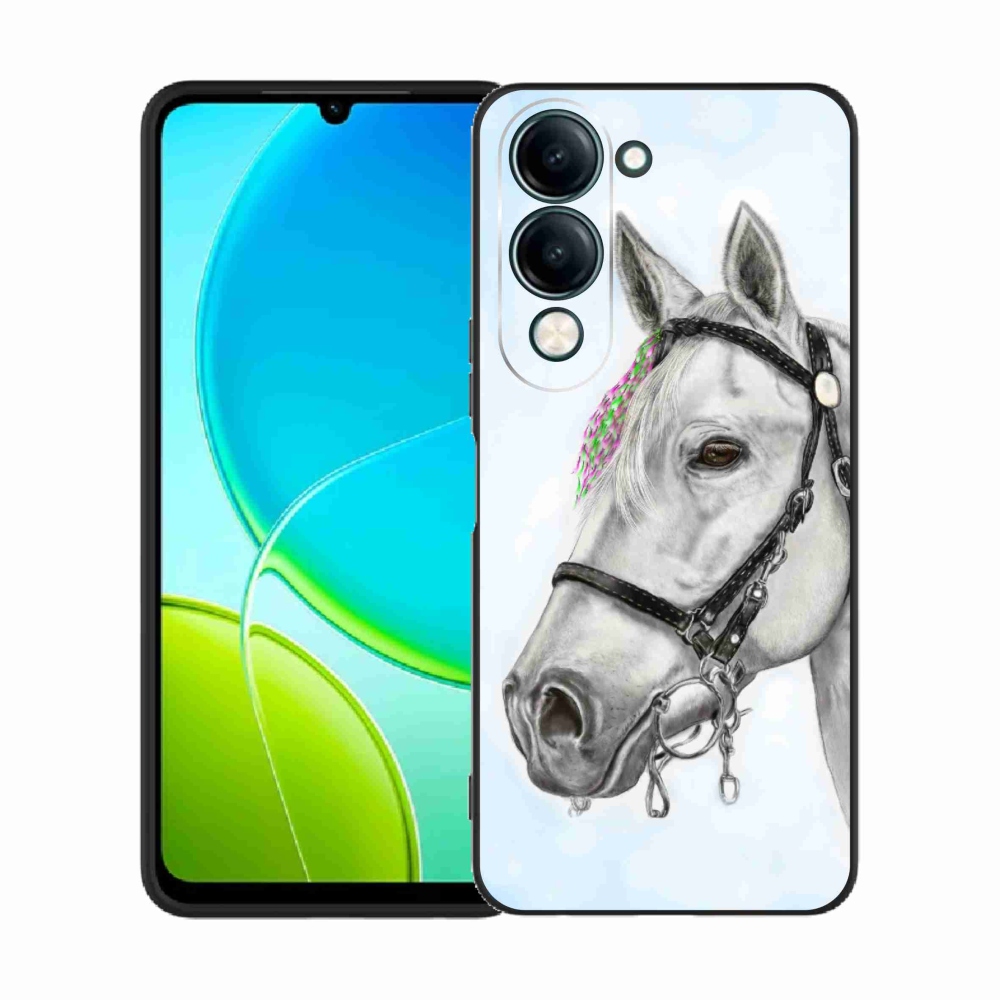 Gélový kryt mmCase na Vivo Y29s 5G - biely kôň 1