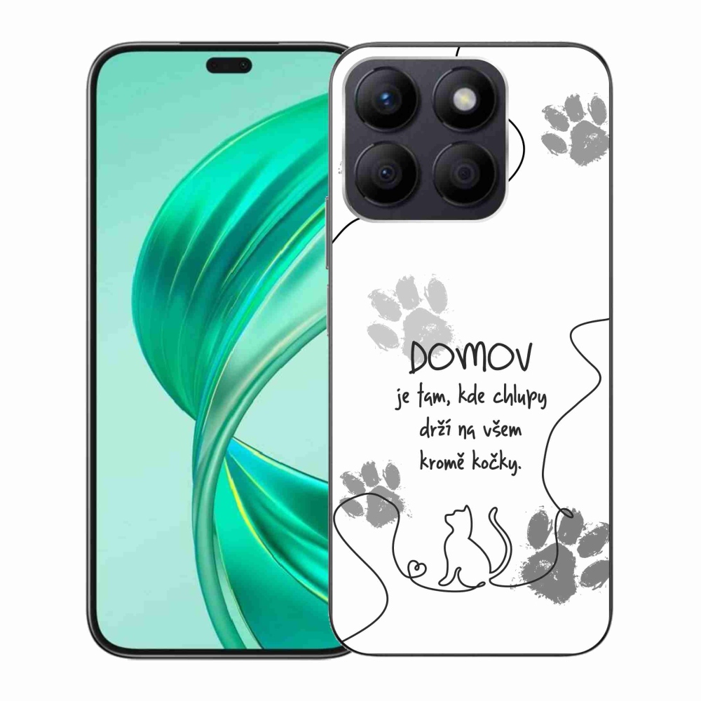 Gélový kryt mmCase na Honor X8b - mačacie motív biele pozadie