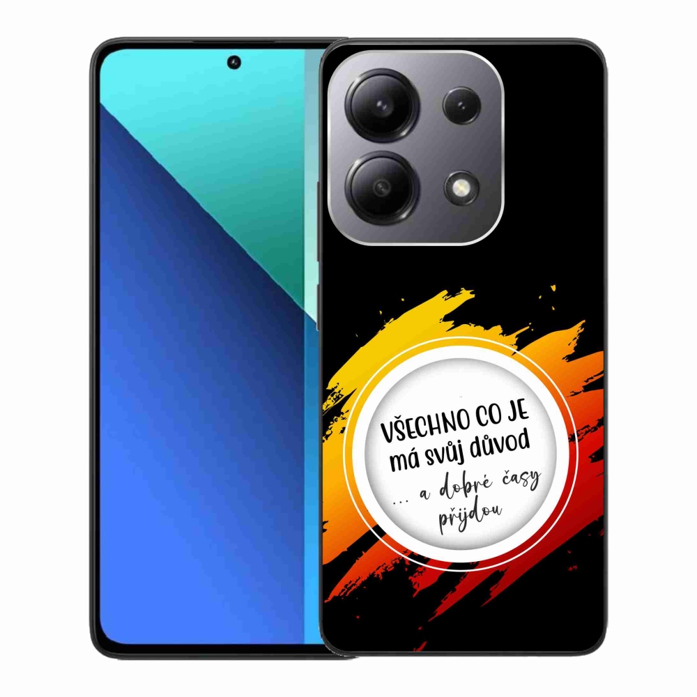 Gélový kryt mmCase na Xiaomi Redmi Note 13 - citát 3 čierne pozadie