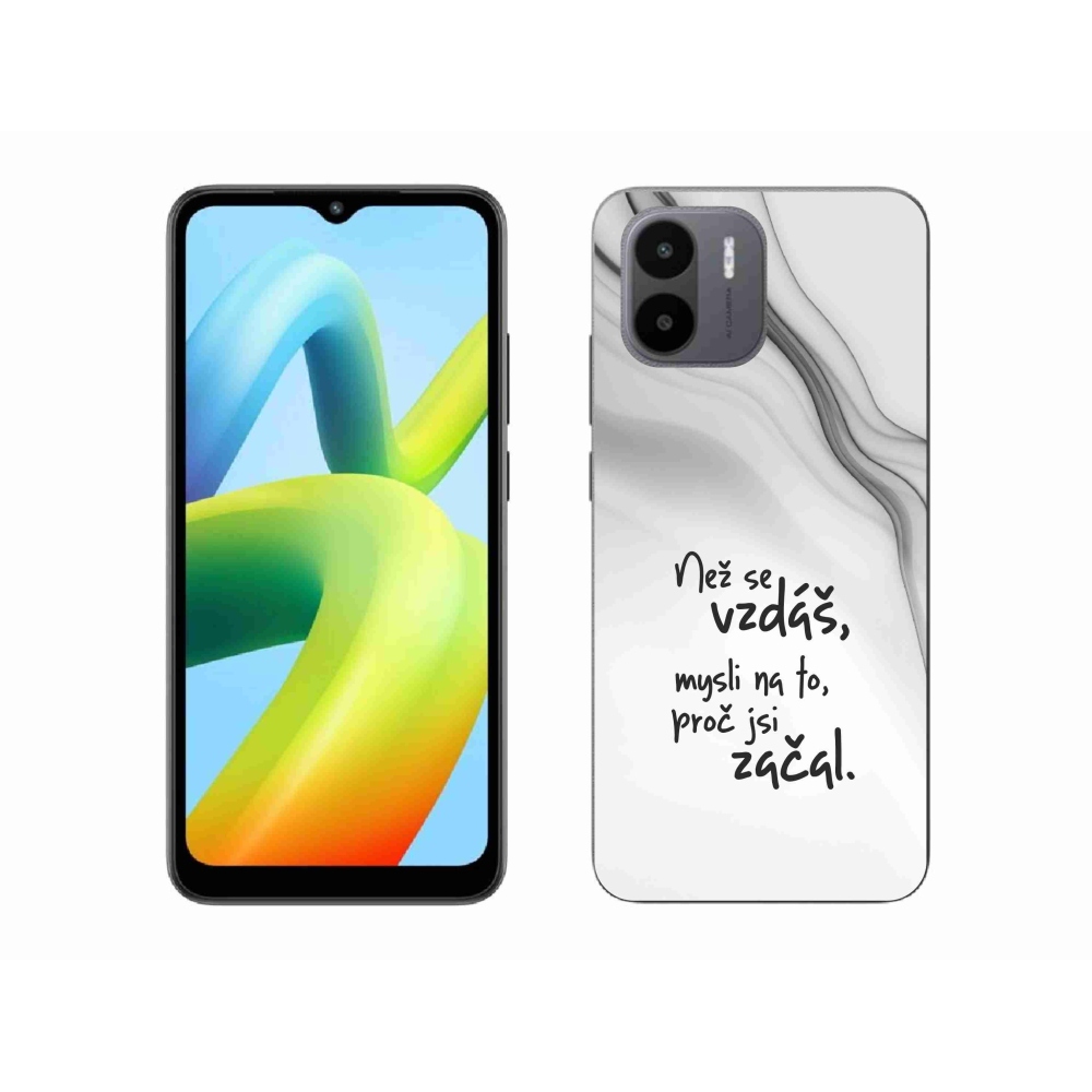 Gélový kryt mmCase na Xiaomi Redmi A1 - citát 2 biele pozadie